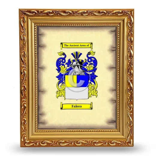 Falero Coat of Arms Framed - Gold