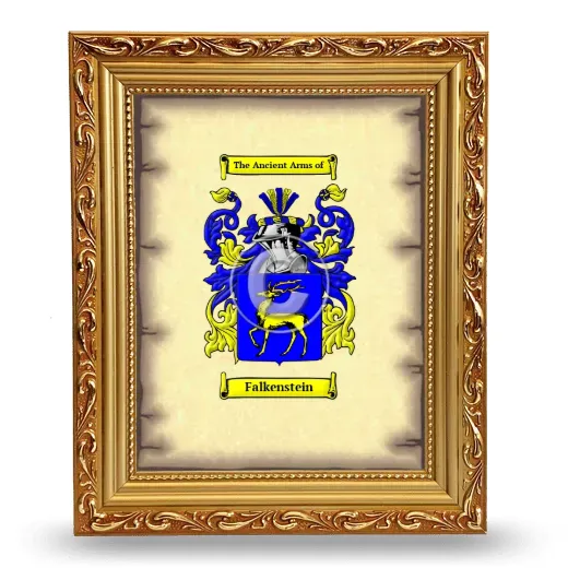 Falkenstein Coat of Arms Framed - Gold
