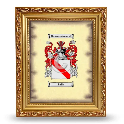 Falle Coat of Arms Framed - Gold
