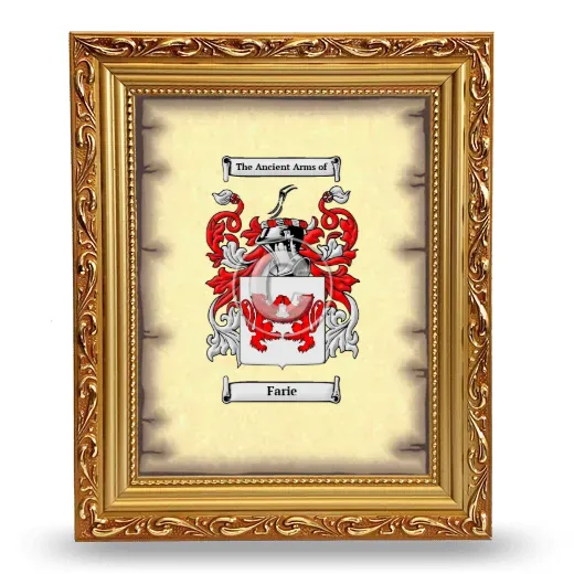 Farie Coat of Arms Framed - Gold