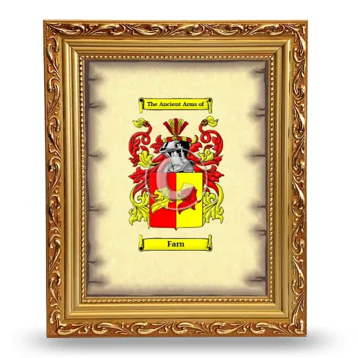 Farn Coat of Arms Framed - Gold