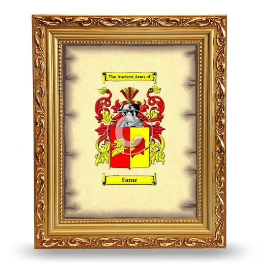 Farne Coat of Arms Framed - Gold