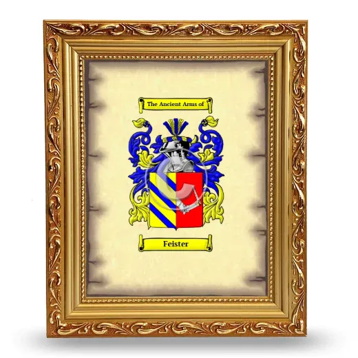 Feister Coat of Arms Framed - Gold