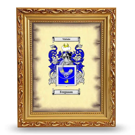 Ferguson Coat of Arms Framed - Gold