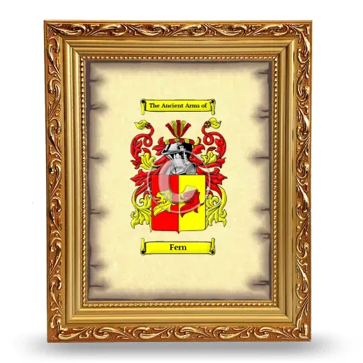 Fern Coat of Arms Framed - Gold