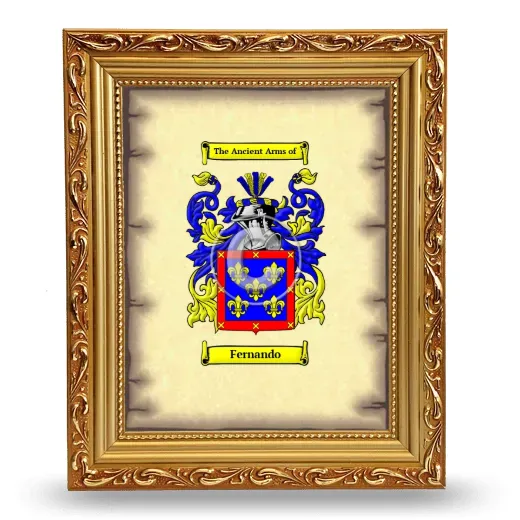 Fernando Coat of Arms Framed - Gold