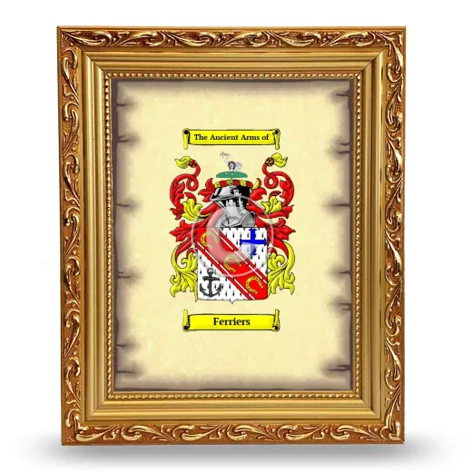 Ferriers Coat of Arms Framed - Gold