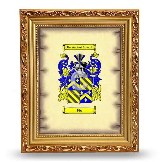 Fio Coat of Arms Framed - Gold