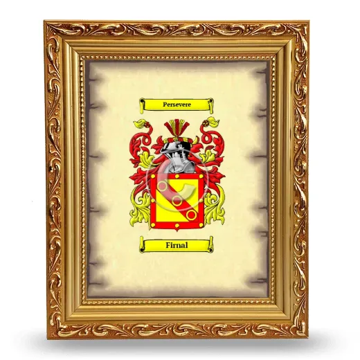 Firnal Coat of Arms Framed - Gold