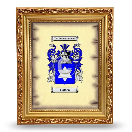 Flatten Coat of Arms Framed - Gold