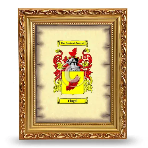 Flugel Coat of Arms Framed - Gold