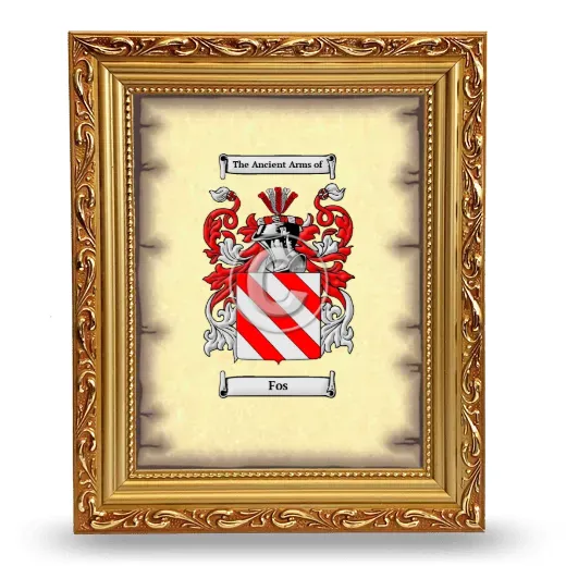 Fos Coat of Arms Framed - Gold