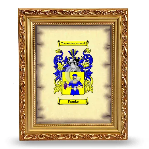 Franke Coat of Arms Framed - Gold