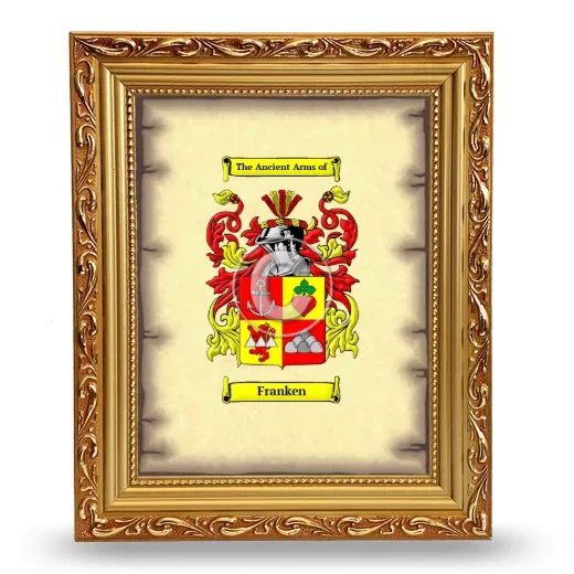 Franken Coat of Arms Framed - Gold