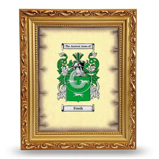 Frash Coat of Arms Framed - Gold