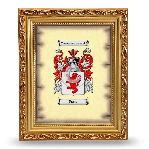 Frate Coat of Arms Framed - Gold