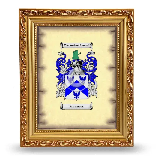 Fraunces Coat of Arms Framed - Gold