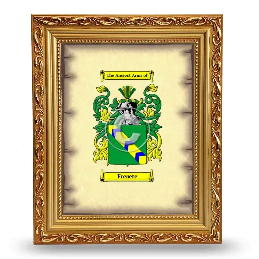 Frenete Coat of Arms Framed - Gold