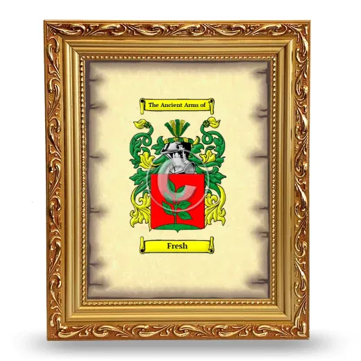 Fresh Coat of Arms Framed - Gold