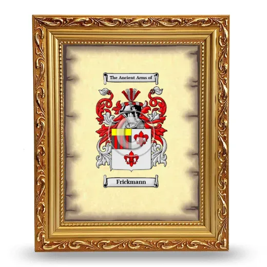 Frickmann Coat of Arms Framed - Gold