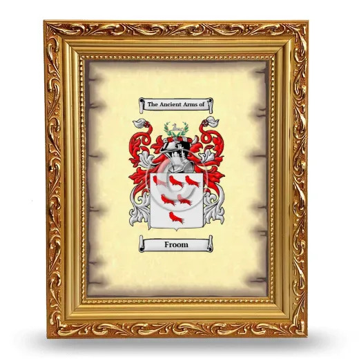 Froom Coat of Arms Framed - Gold