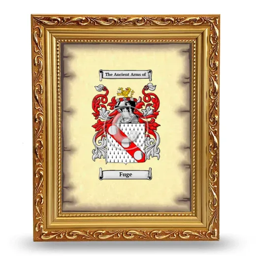 Fuge Coat of Arms Framed - Gold