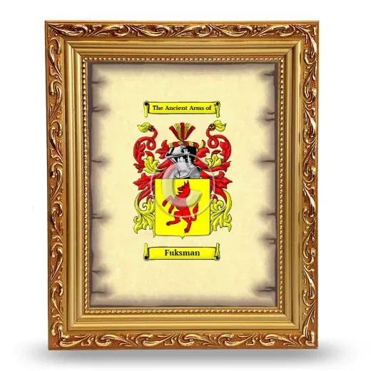 Fuksman Coat of Arms Framed - Gold
