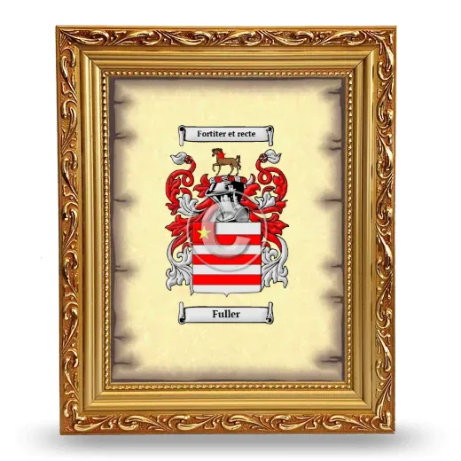 Fuller Coat of Arms Framed - Gold