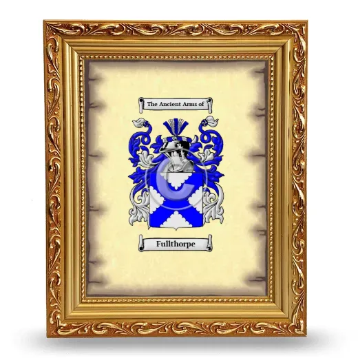 Fullthorpe Coat of Arms Framed - Gold