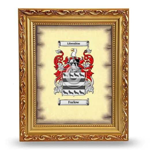 Furlow Coat of Arms Framed - Gold