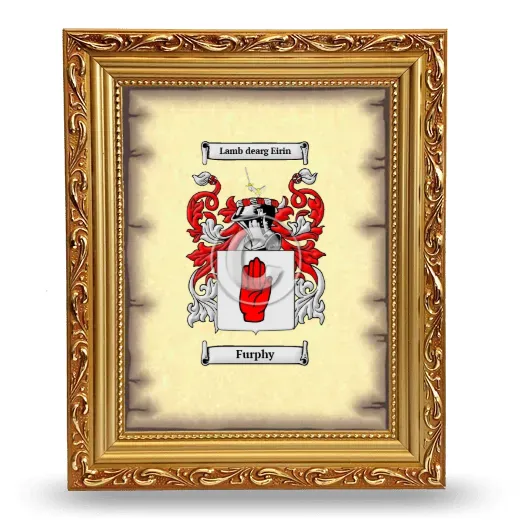 Furphy Coat of Arms Framed - Gold