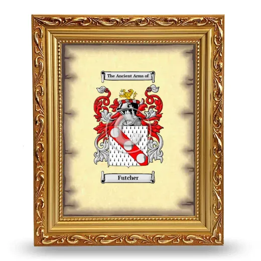 Futcher Coat of Arms Framed - Gold