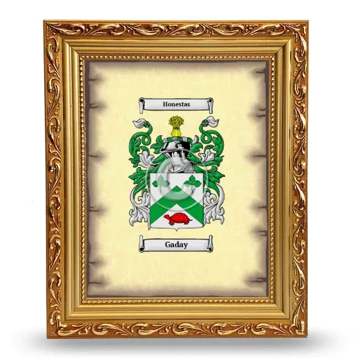 Gaday Coat of Arms Framed - Gold