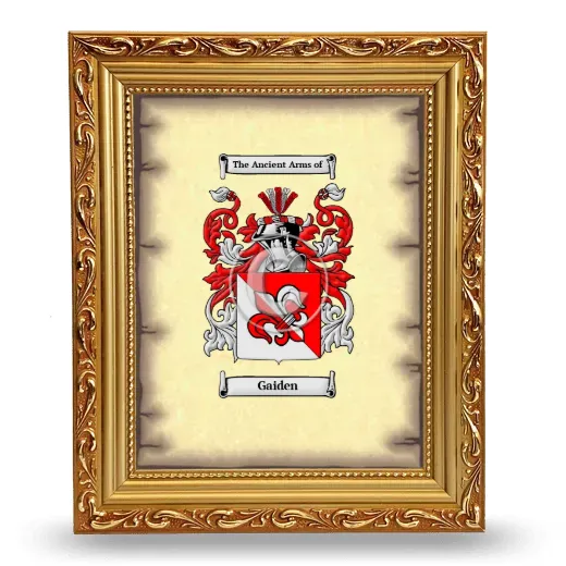 Gaiden Coat of Arms Framed - Gold