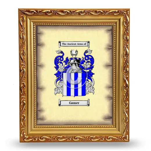 Gamer Coat of Arms Framed - Gold