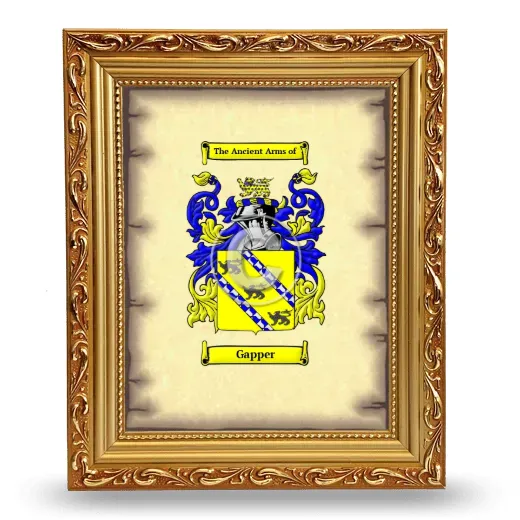Gapper Coat of Arms Framed - Gold
