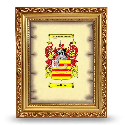 Garfinkel Coat of Arms Framed - Gold