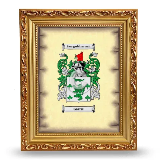 Garrie Coat of Arms Framed - Gold