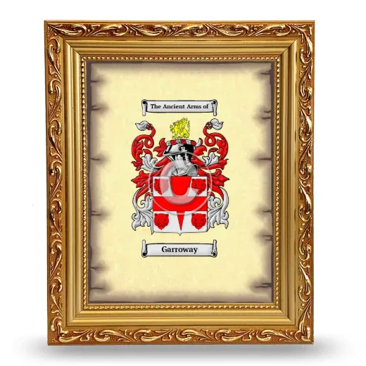 Garroway Coat of Arms Framed - Gold