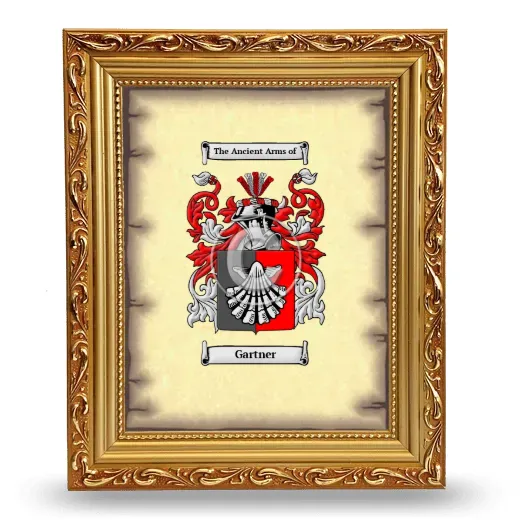 Gartner Coat of Arms Framed - Gold