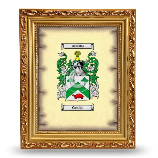 Gaudie Coat of Arms Framed - Gold
