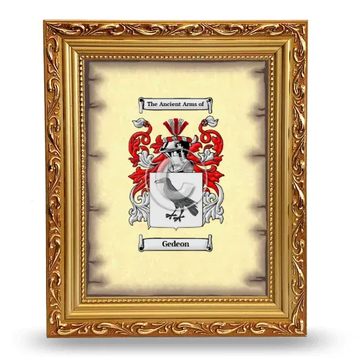 Gedeon Coat of Arms Framed - Gold