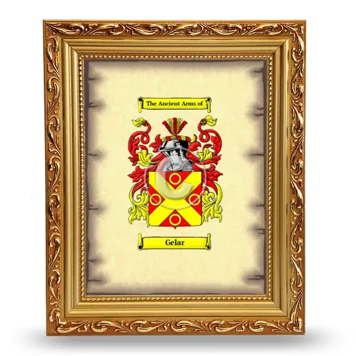Gelar Coat of Arms Framed - Gold