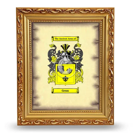 Genn Coat of Arms Framed - Gold