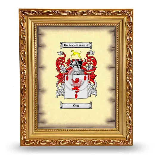 Geo Coat of Arms Framed - Gold