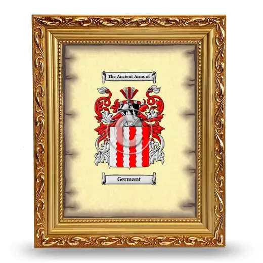 Germant Coat of Arms Framed - Gold