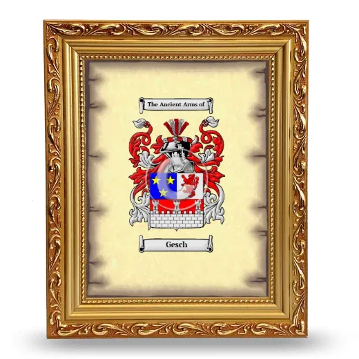 Gesch Coat of Arms Framed - Gold