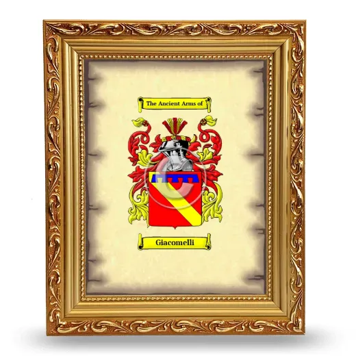 Giacomelli Coat of Arms Framed - Gold