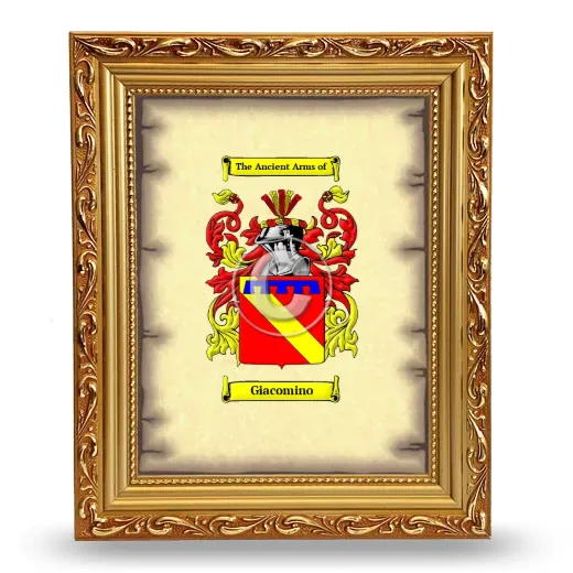 Giacomino Coat of Arms Framed - Gold