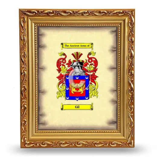 Gil Coat of Arms Framed - Gold
